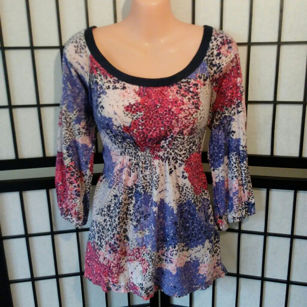 Calvin Klein Jeans Boat Neck 3/4 Sleeve Size Large